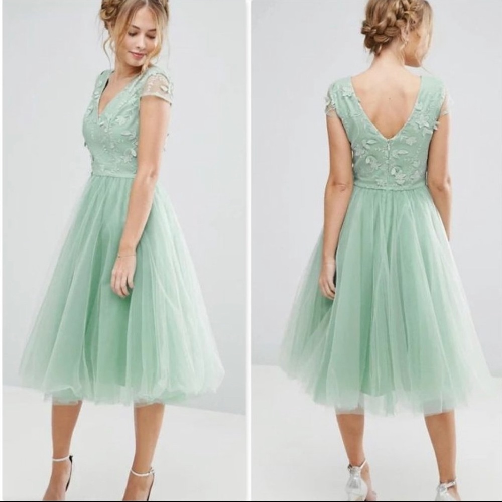 Chi Chi London Tulle Midi Dress